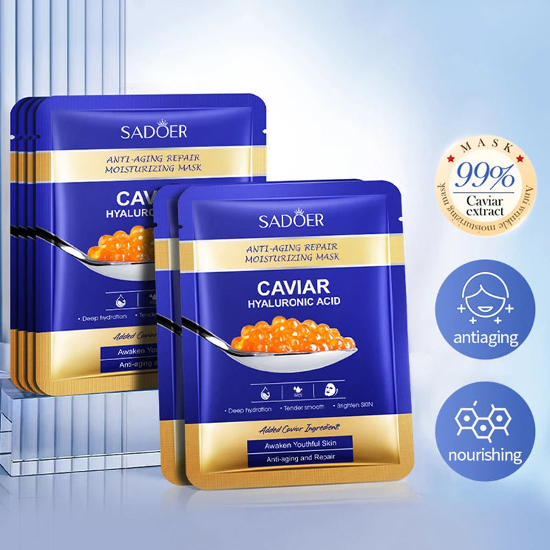 Caviar Hyaluronic Acid Moisturizing Facial Masks