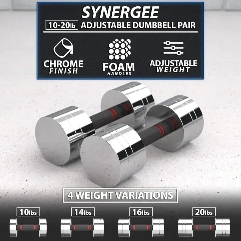 Ultra Compact Steel Weight Set with Foam Handles