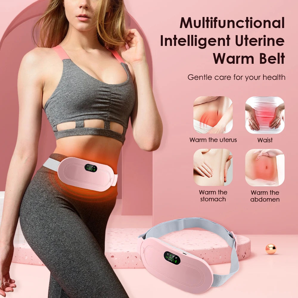 Electric Period Cramp Massager Vibrating Heating Pad