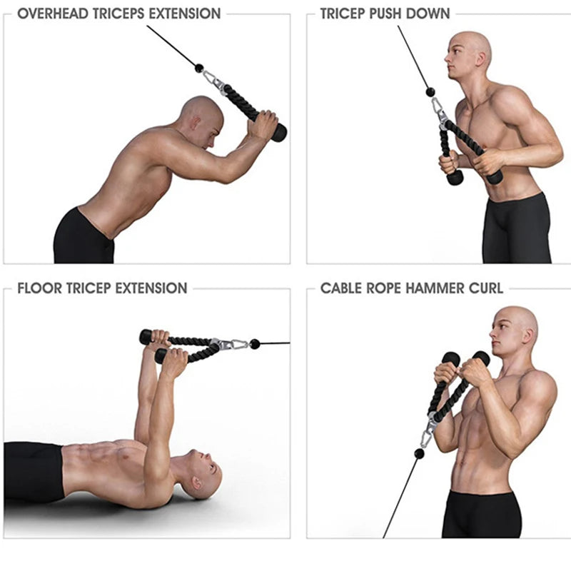 Tricep Rope Abdominal Crunches Cable